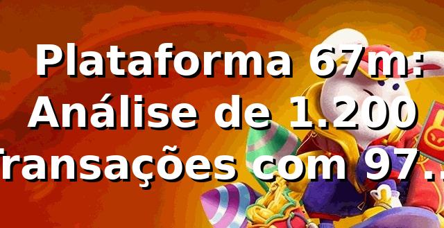📊 Plataforma 67m: Análise de 1.200 Transações com 97.5% RTP